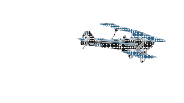 Digital Airplane Artwork PNG Image