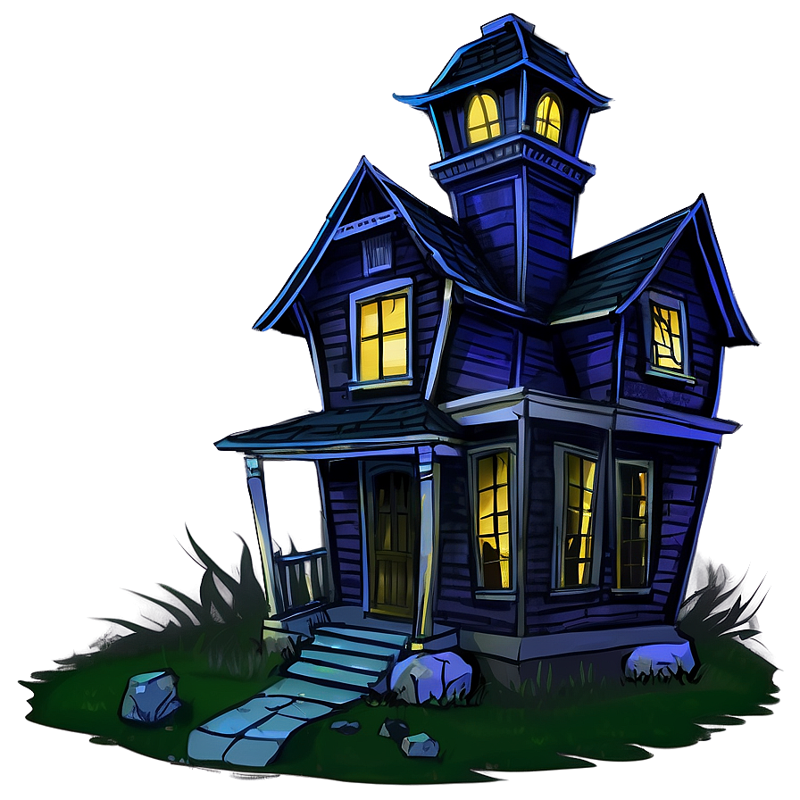 Digital Art Haunted House Png 05242024 PNG Image