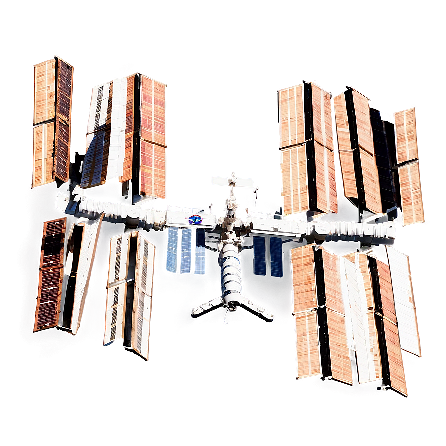 Digital Artwork Of Iss In Orbit Png Vmn PNG Image