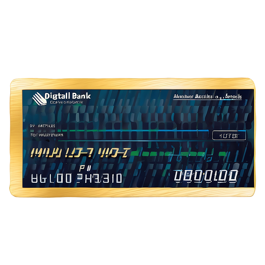 Digital Bank Check Graphic Png Wuf PNG Image