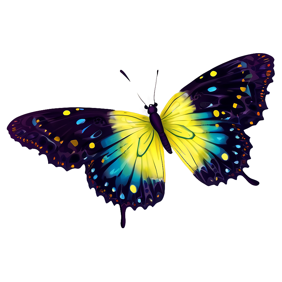 Digital Black Butterfly Artwork Png 06252024 PNG Image