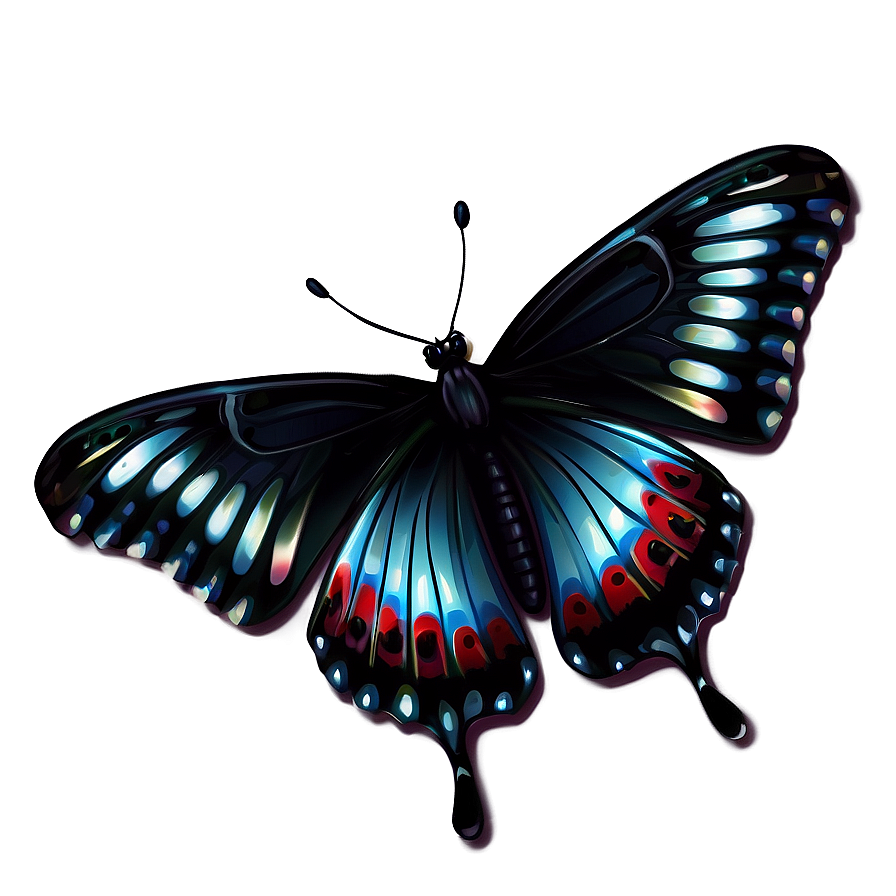 Digital Black Butterfly Artwork Png Hfc PNG Image