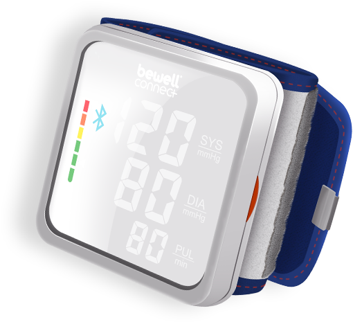 Digital Blood Pressure Monitor Display PNG Image