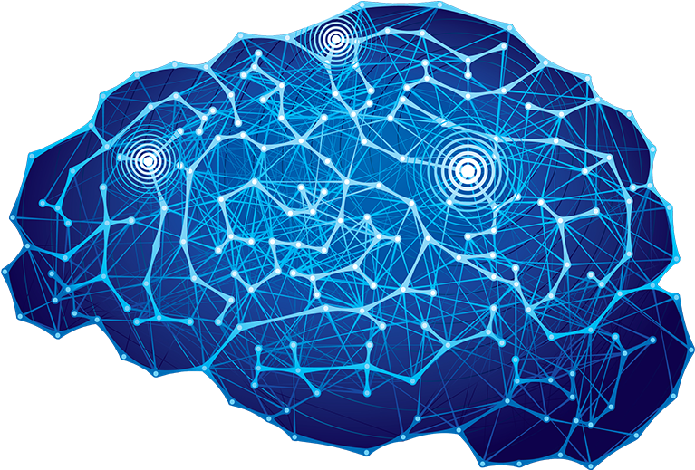 Digital Brain Network Illustration PNG Image