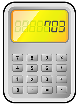 Digital Calculator Display Graphic PNG Image