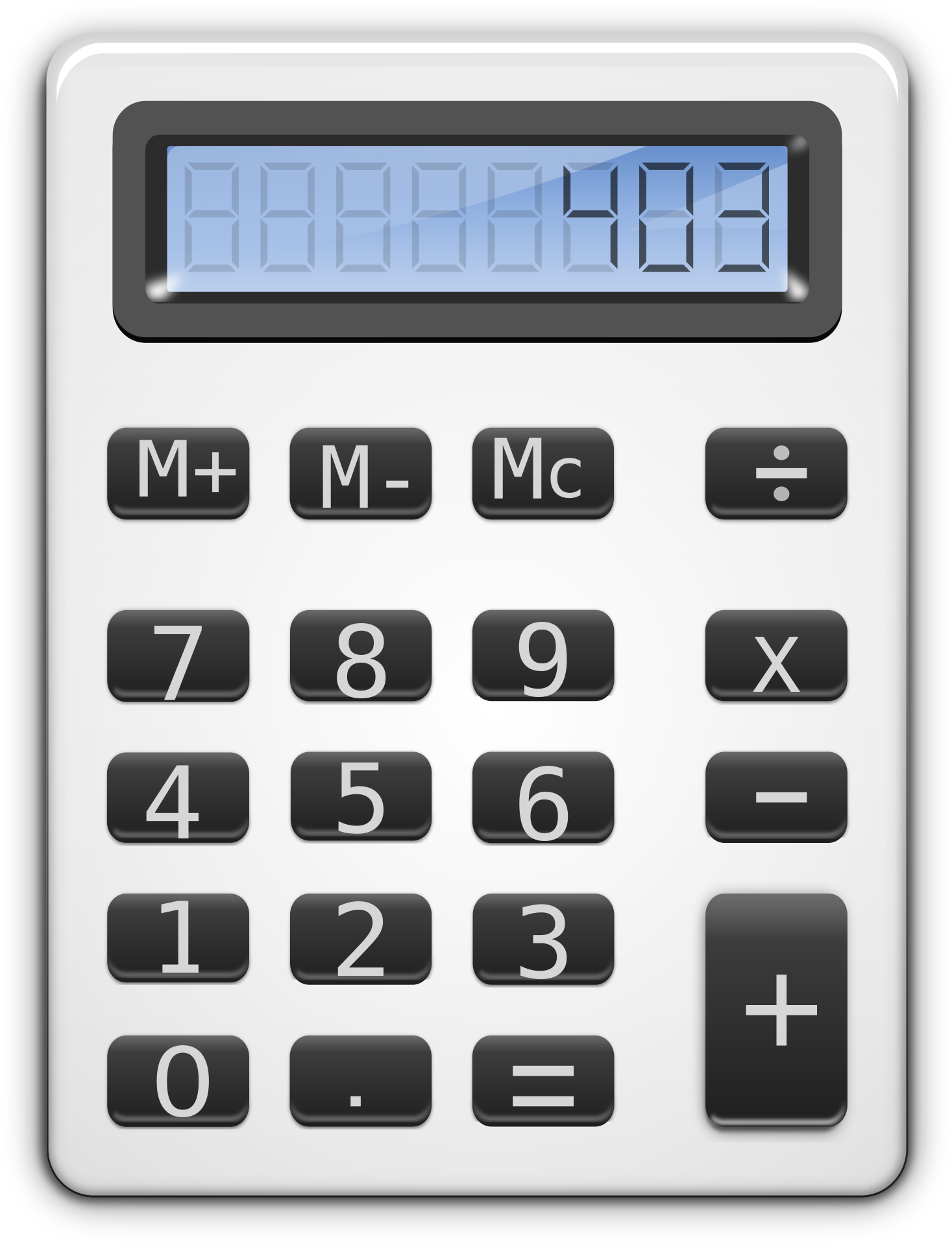 Digital Calculator Display PNG Image