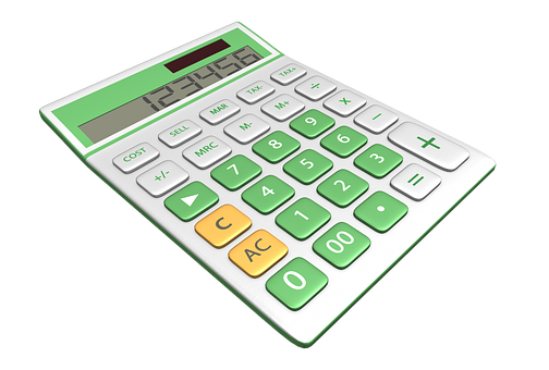 Digital Calculator Displaying Numbers PNG Image