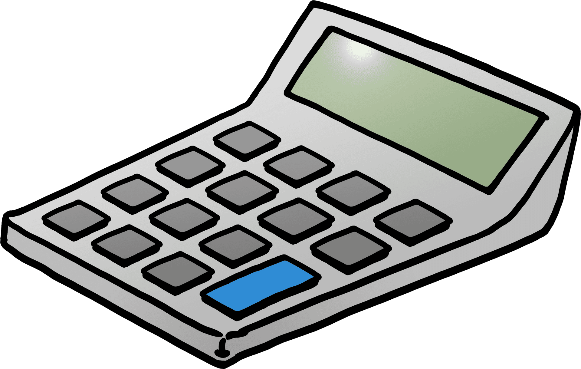 Digital Calculator Illustration PNG Image