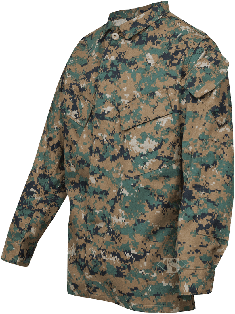 Digital Camo Military Jacket PNG Image