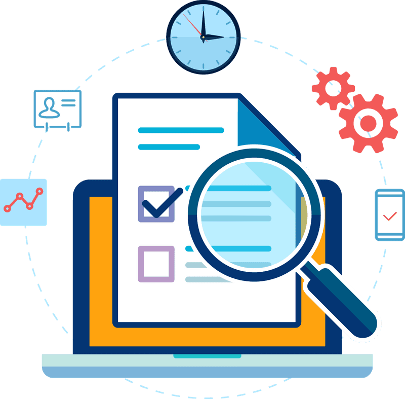 Digital Content Analysis Illustration PNG Image