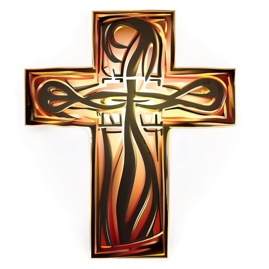 Digital Cross Outline Png Cpu PNG Image