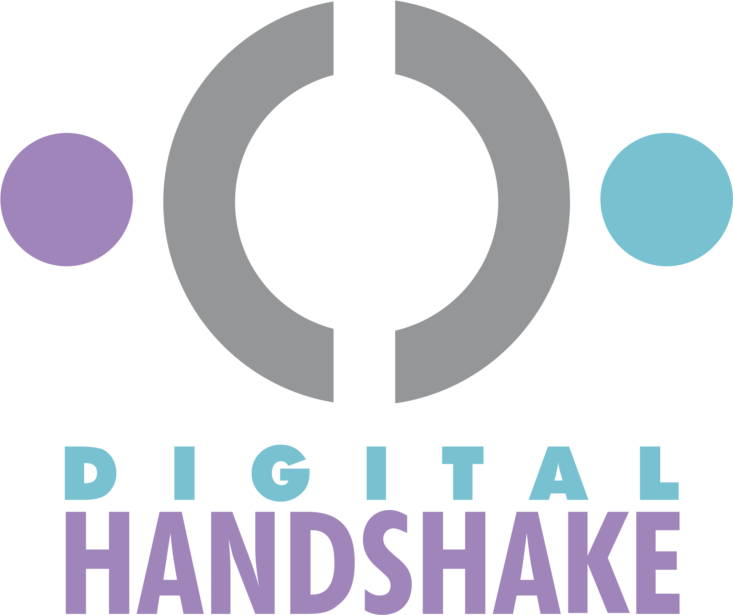 Digital Handshake Logo PNG Image