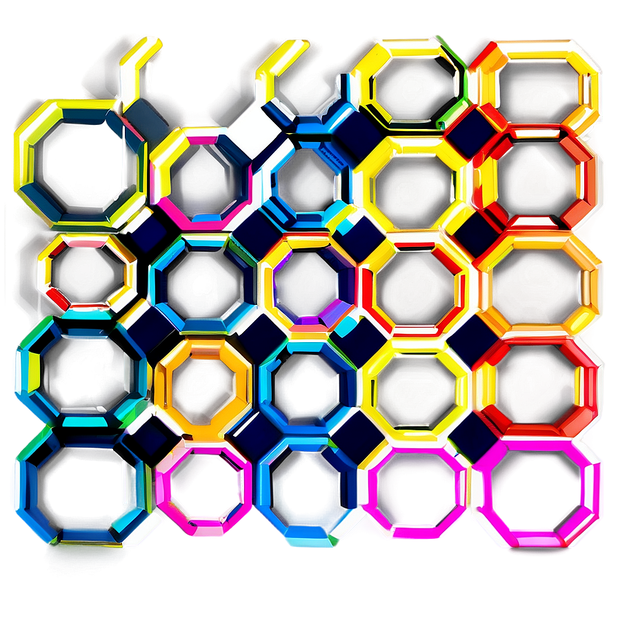 Digital Hexagon Pattern Png 56 PNG Image