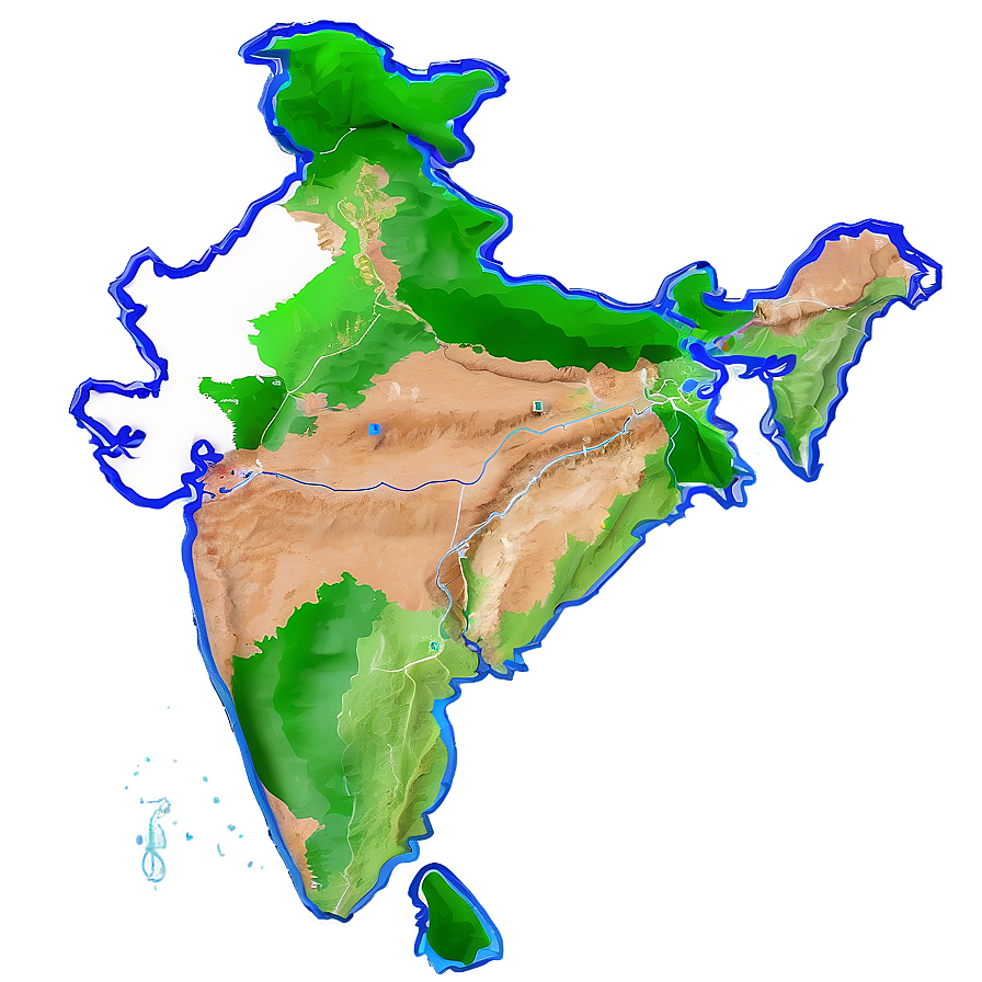 Digital India Map Png 06242024 PNG Image