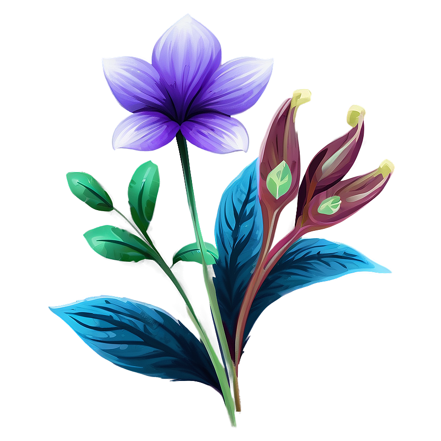 Digital Indie Flower Png Kea PNG Image