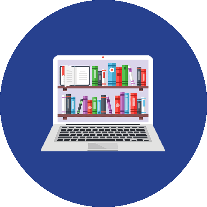 Digital Library Concept PNG Image