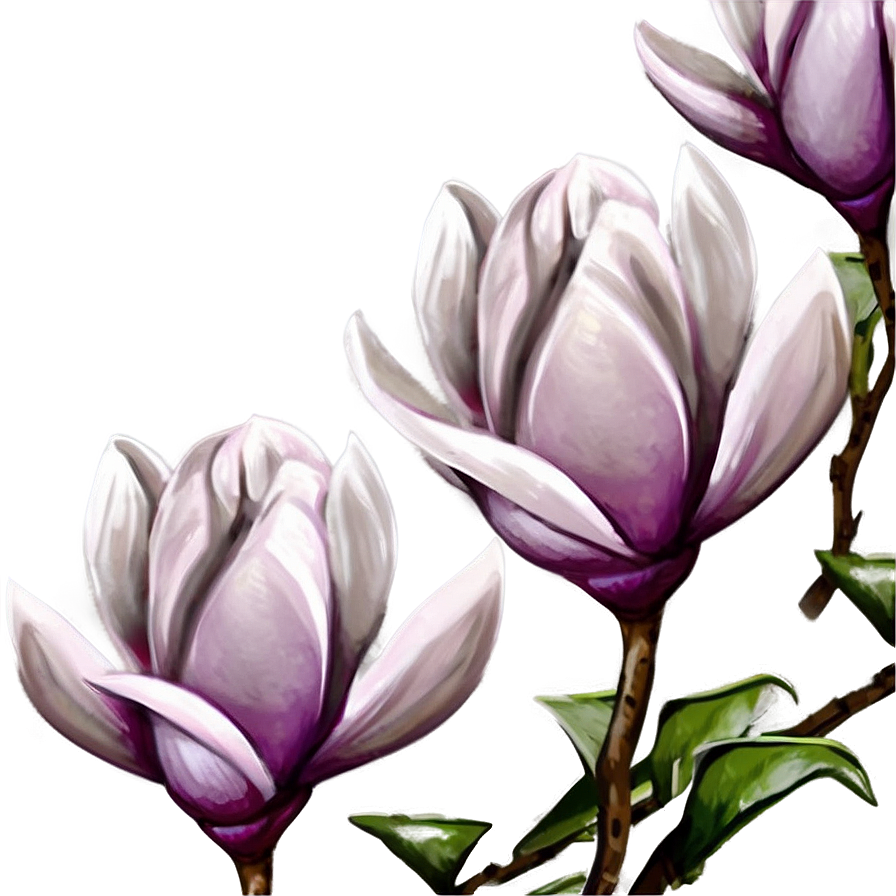 Digital Magnolia Flower Art Png 06252024 PNG Image