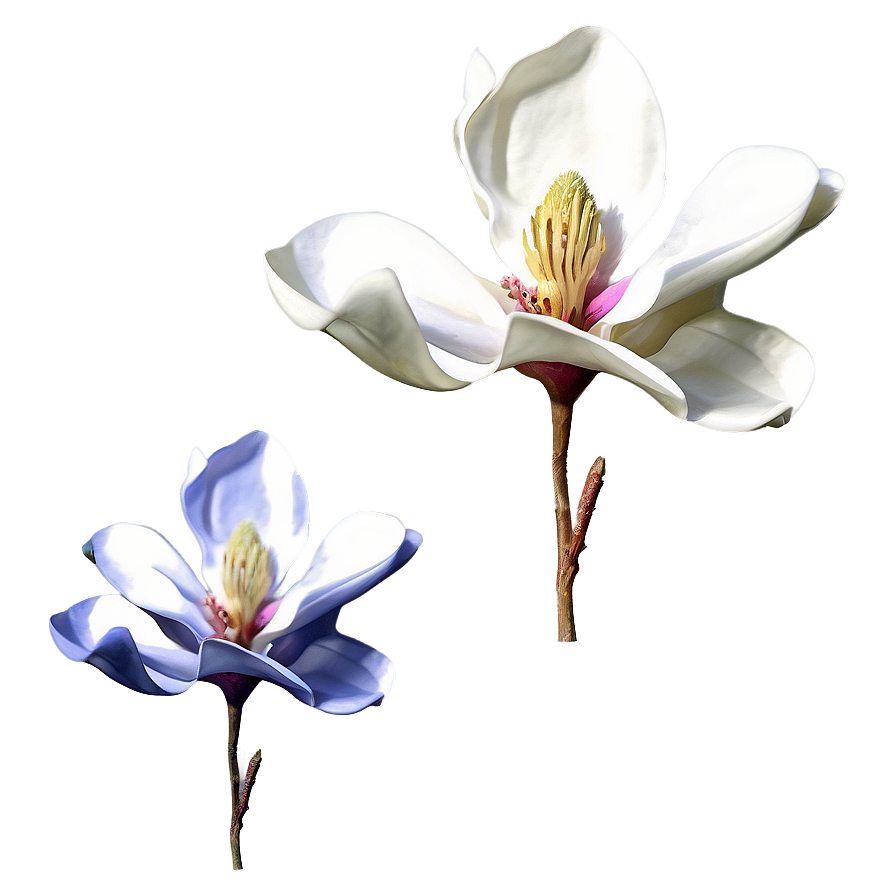 Digital Magnolia Flower Art Png Nkf PNG Image