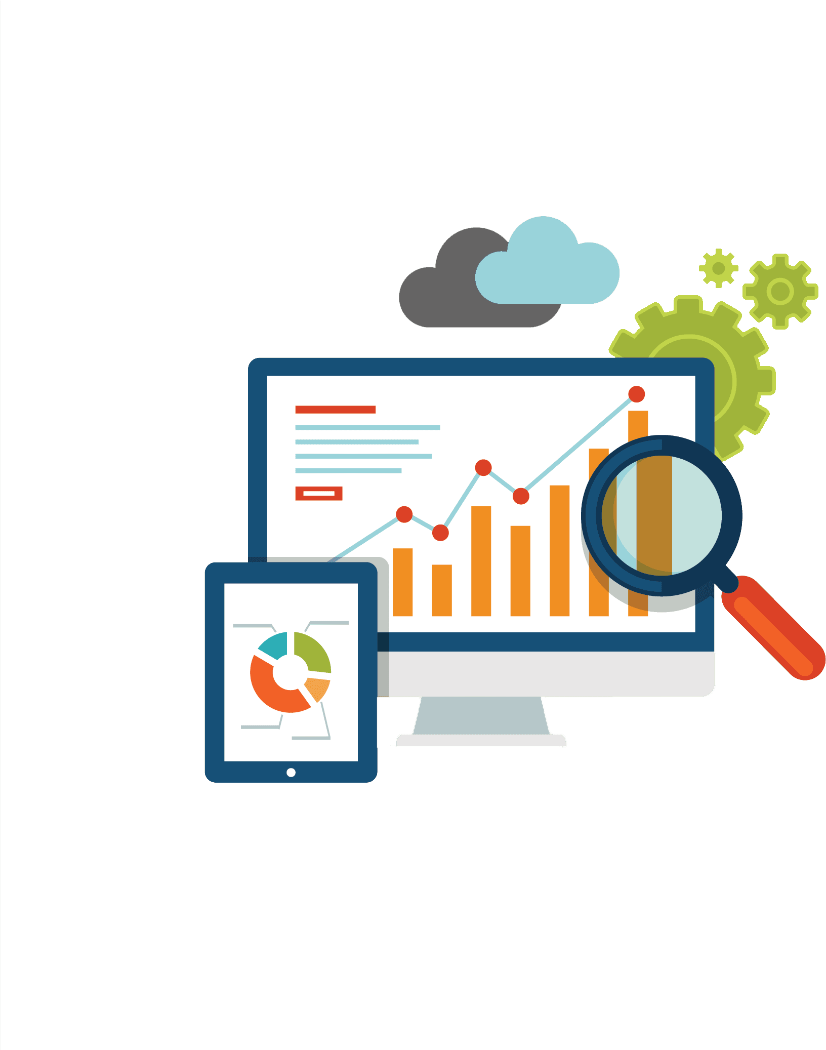 Digital Marketing Analytics Visualization PNG Image