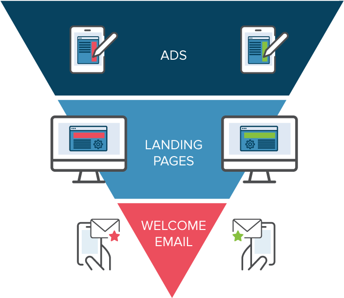 Digital Marketing Funnel Structure PNG Image