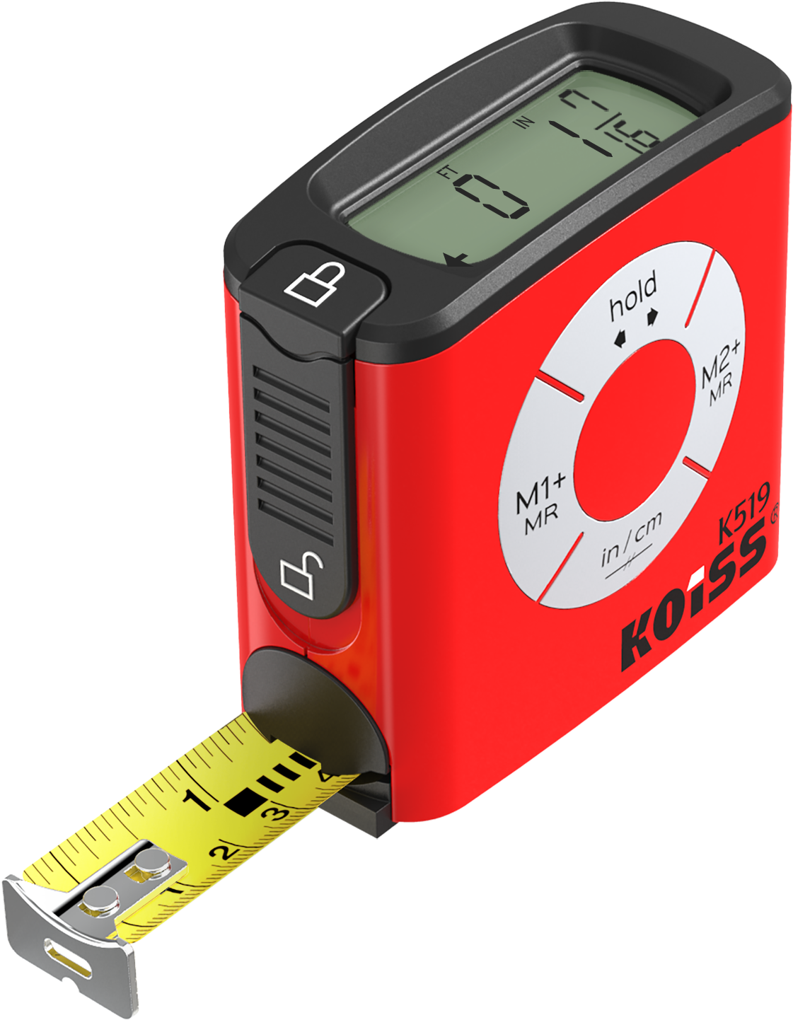 Digital Measure Tape Extended PNG Image