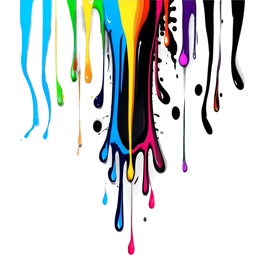 Digital Paint Drip Abstract Png Fgw16 PNG Image