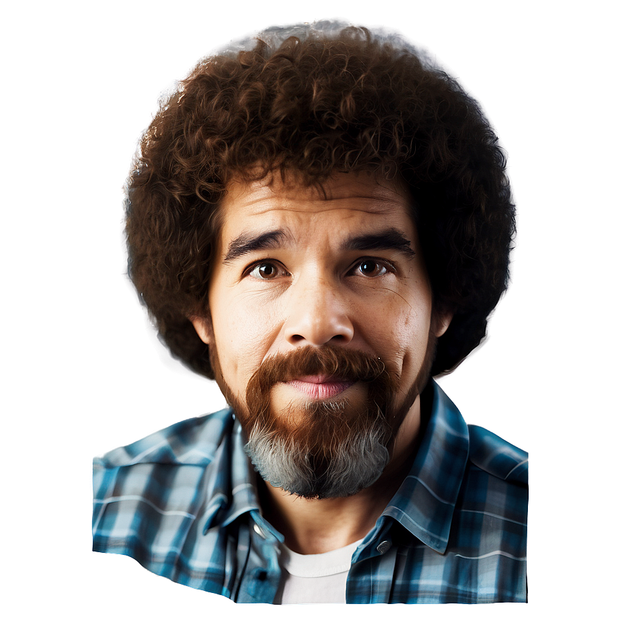 Digital Painting Bob Ross Hair Png Bro30 PNG Image