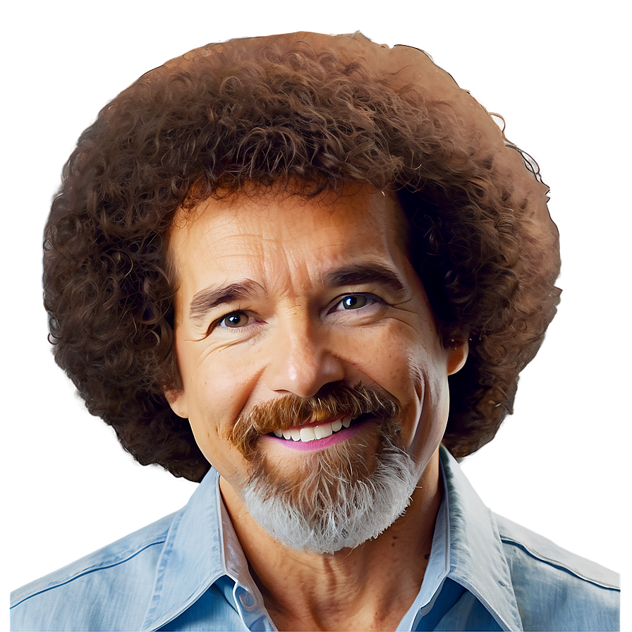 Digital Painting Bob Ross Hair Png Rnh PNG Image