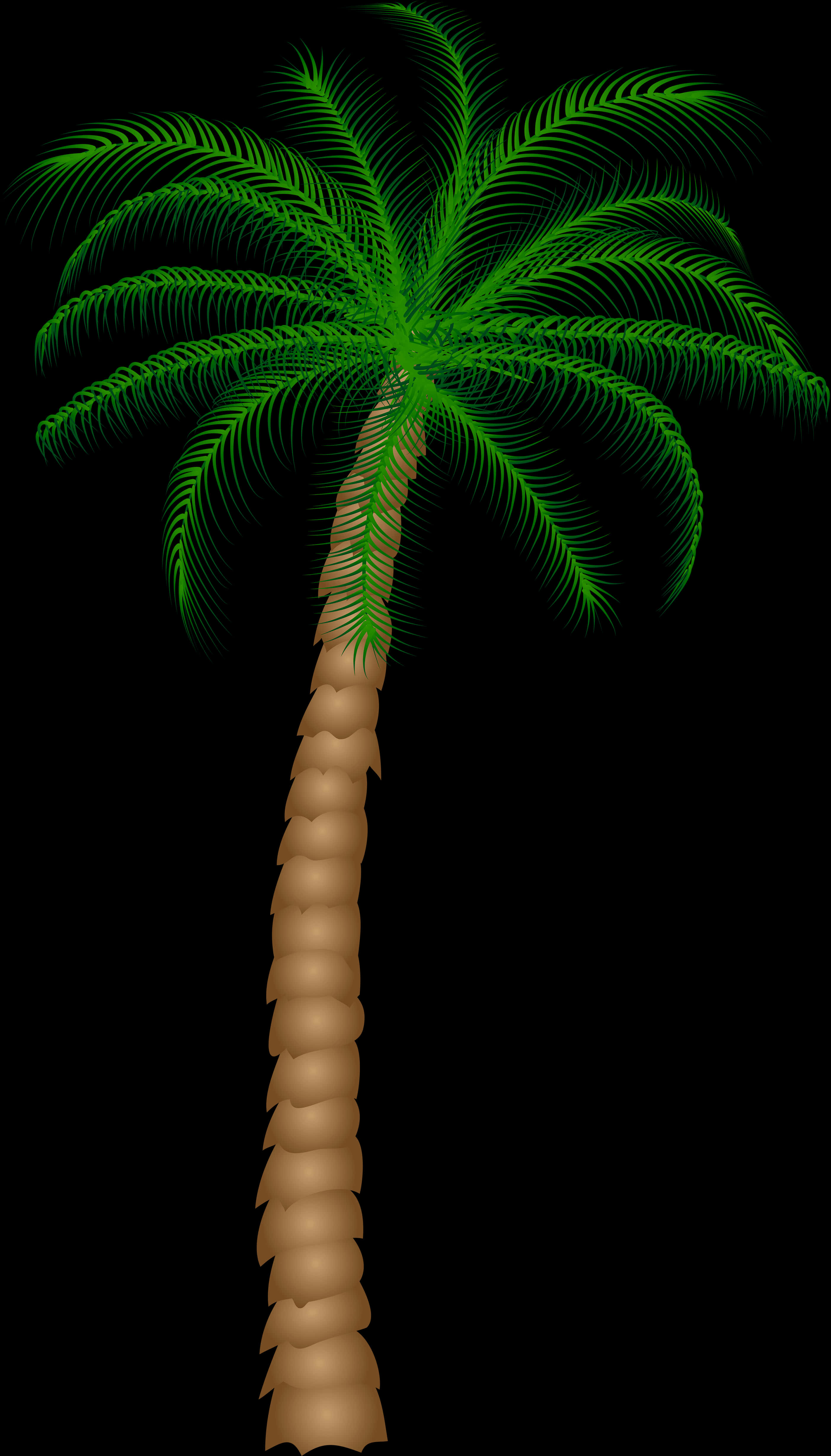 Digital Palm Tree Artwork PNG Image