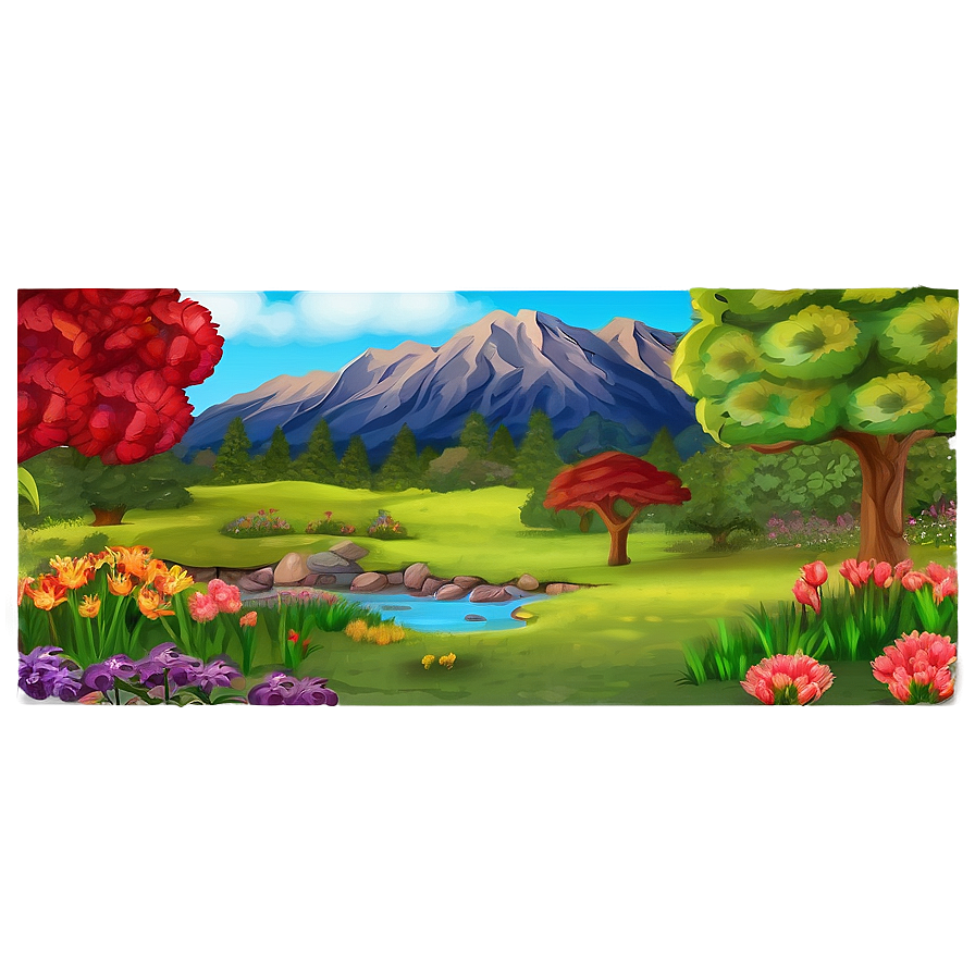 Digital Pop Landscape Scene Png 53 PNG Image