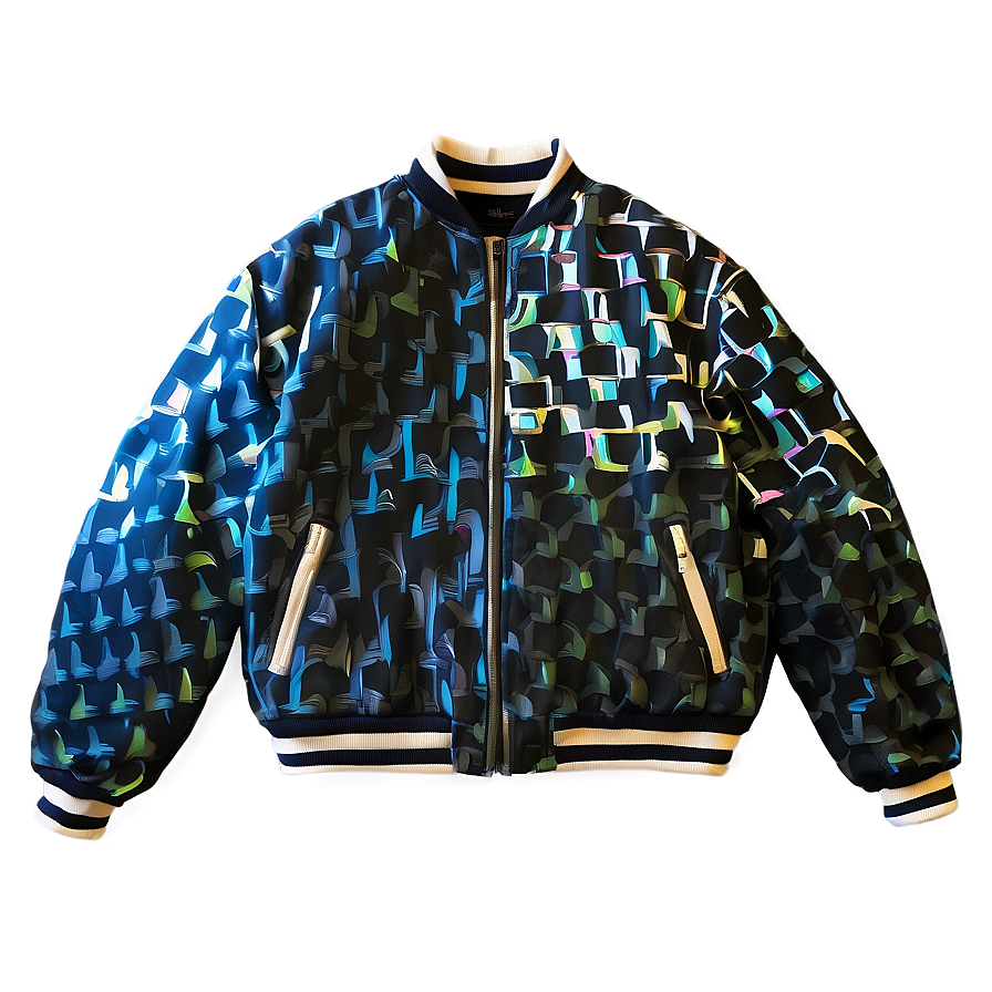 Digital Print Bomber Jacket Png Epe73 PNG Image