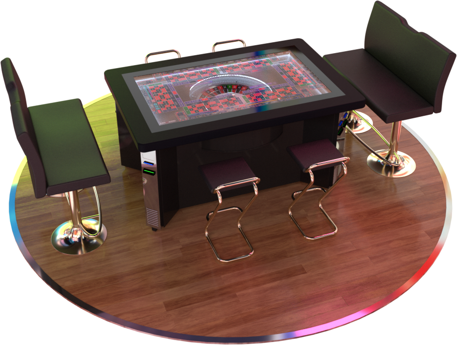 Digital Roulette Table Setup PNG Image