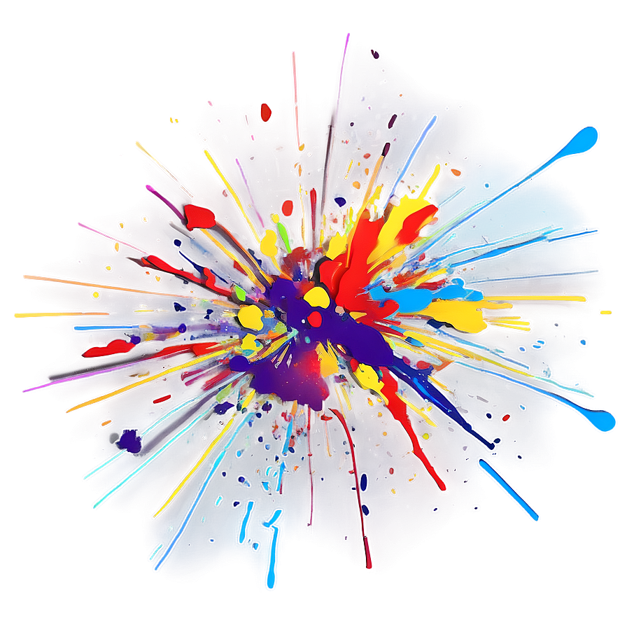 Digital Splatter Art Png Ivw PNG Image