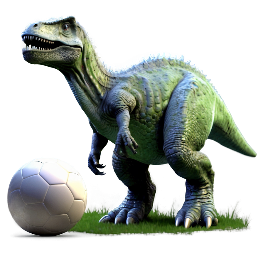 Dino Playing Soccer Png 06122024 PNG Image