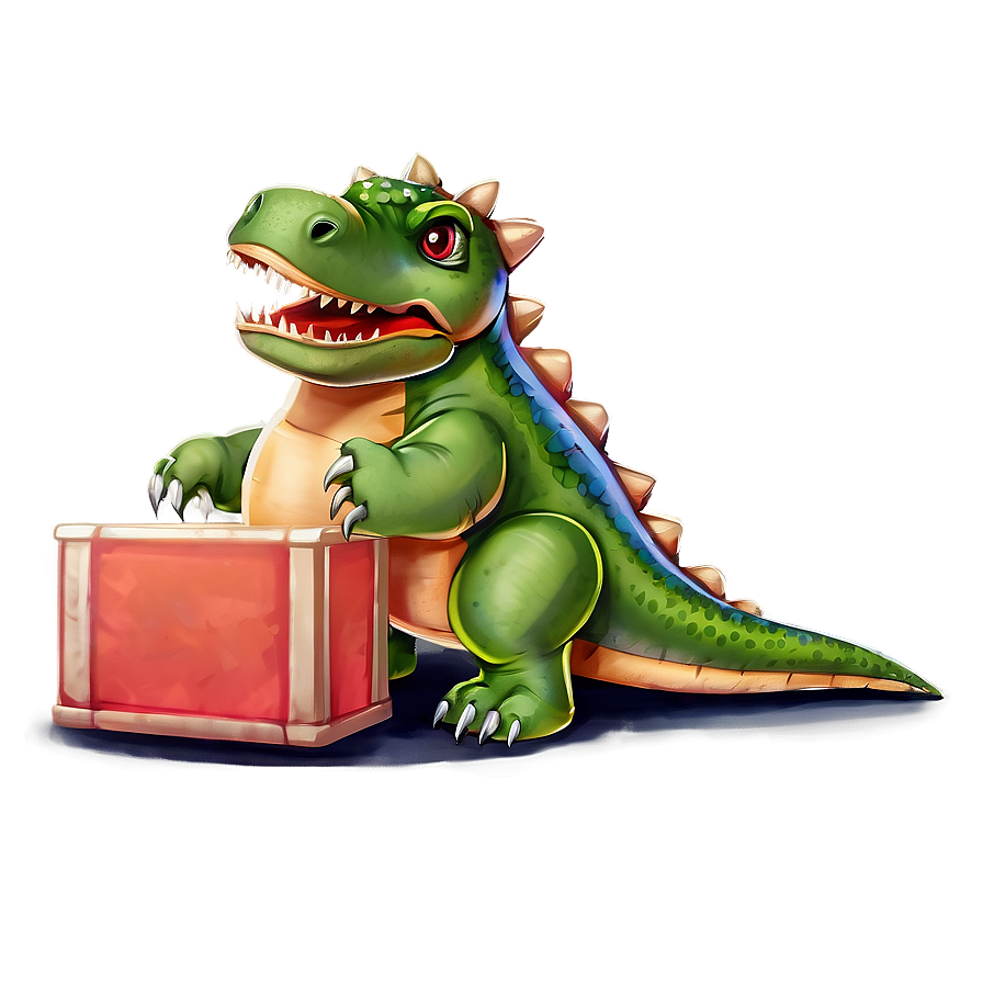 Dino With Teddy Bear Png Itd71 PNG Image