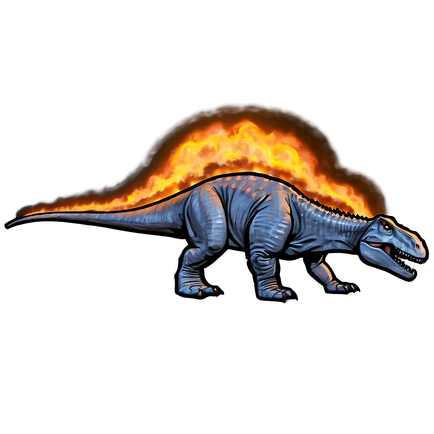 Dinosaur And Meteor Png Pjq PNG Image