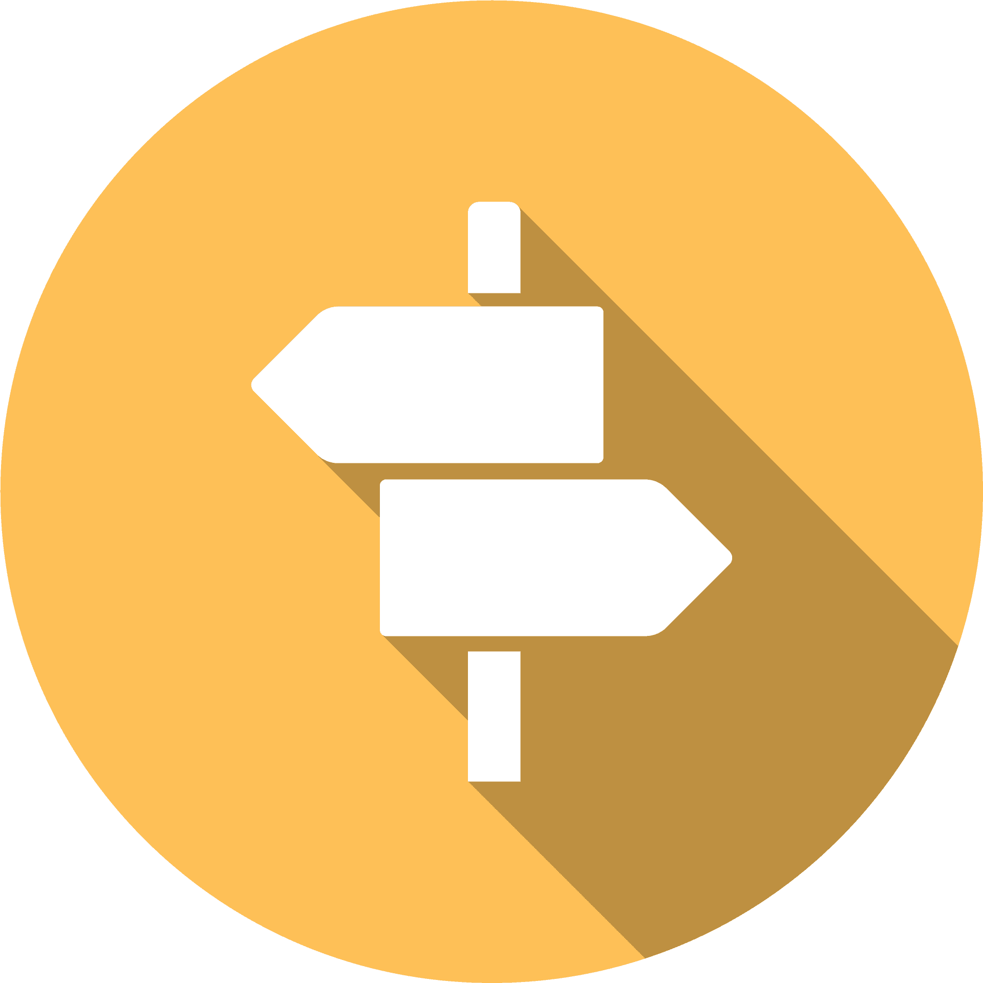 Directional Signpost Icon PNG Image