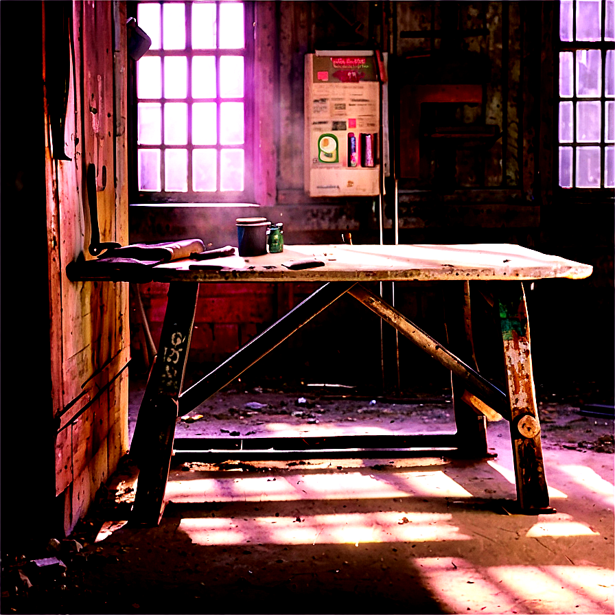 Dirty Workshop Table Png Deu87 PNG Image