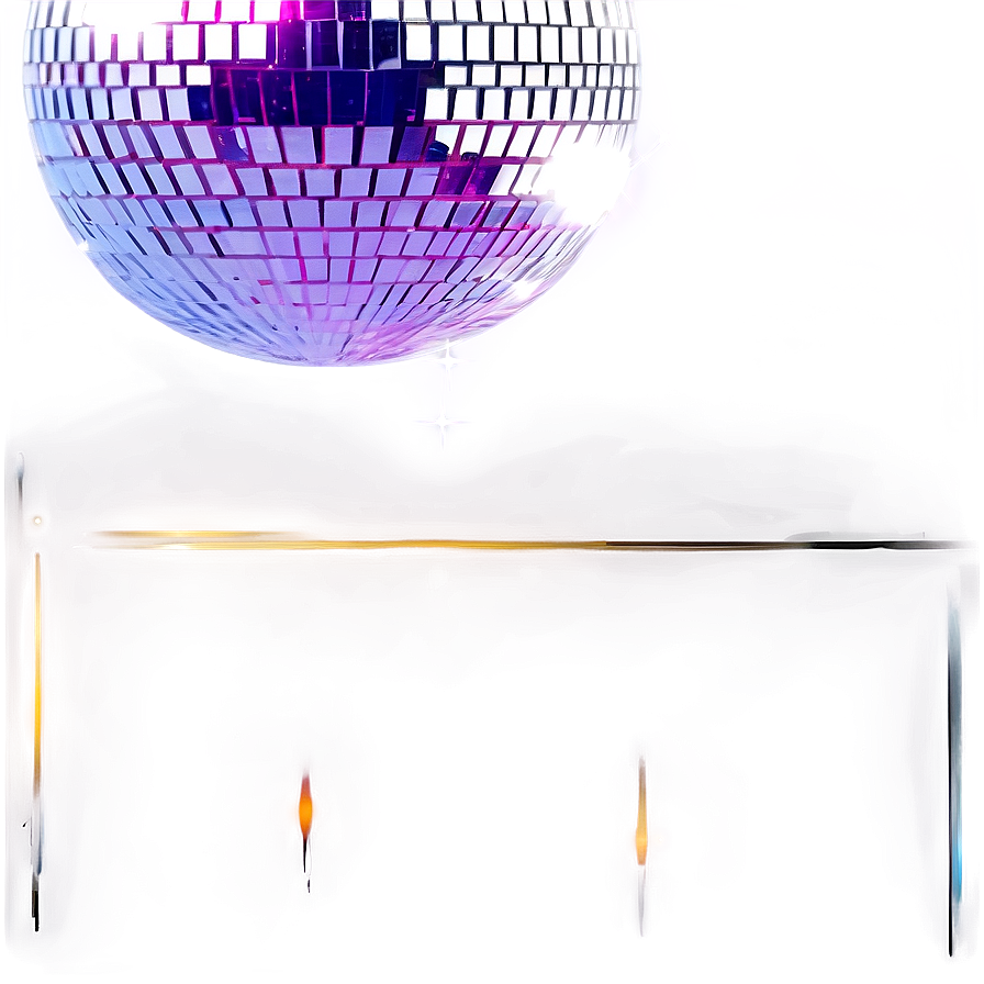 Disco Ball Reflection Artwork PNG Image