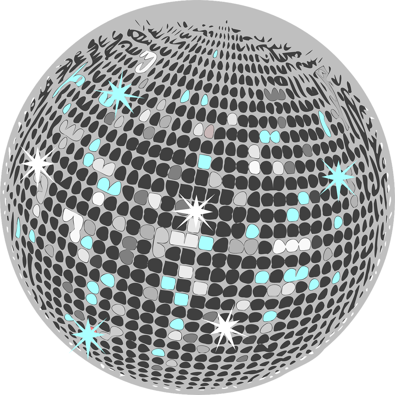 Disco Ball Sparkle Graphic PNG Image