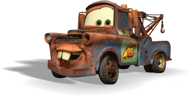 Disney_ Cars_ Character_ Tow_ Mater PNG Image