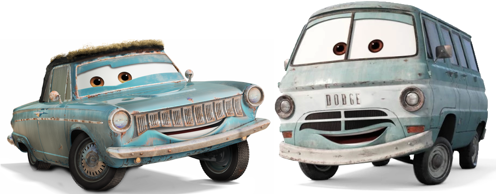 Disney Cars Characters Tow Mater Fillmore PNG Image