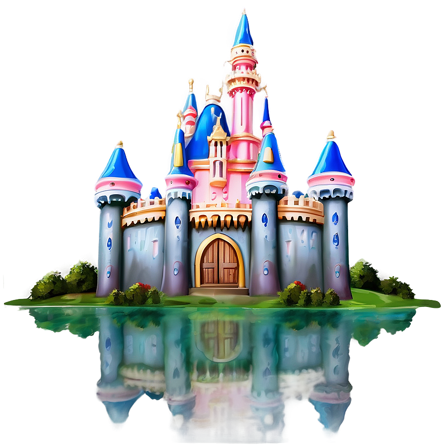 Disney Castle By The Lake Png Ogy PNG Image