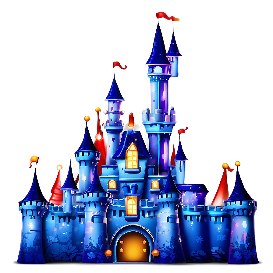 Disney Castle Christmas Lights Png 05242024 PNG Image