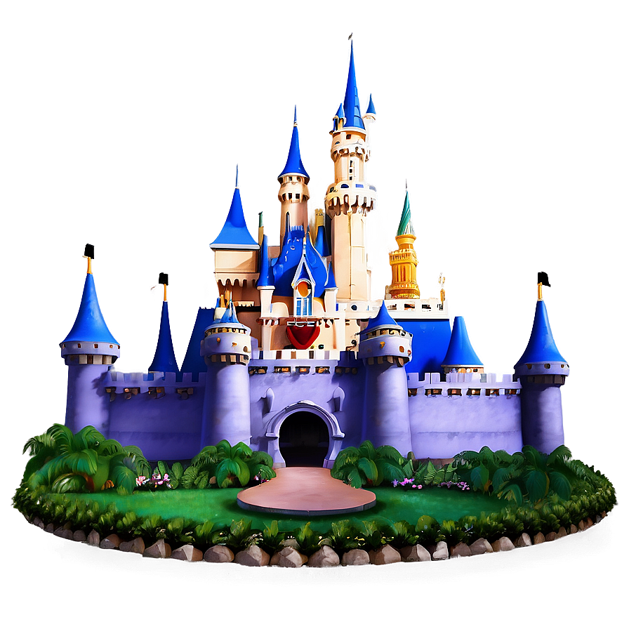 Disney Castle Garden View Png 92 PNG Image