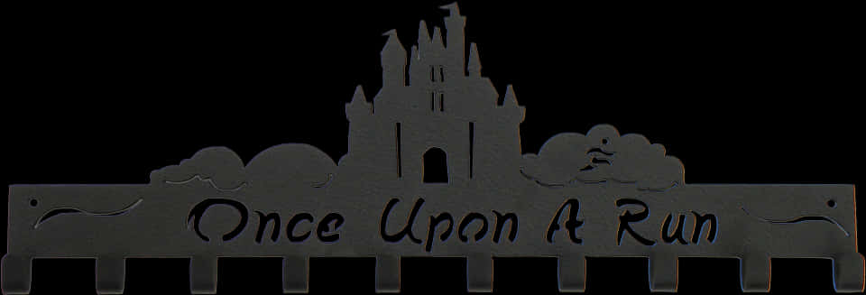 Disney Castle Once Upon A Run Silhouette PNG Image