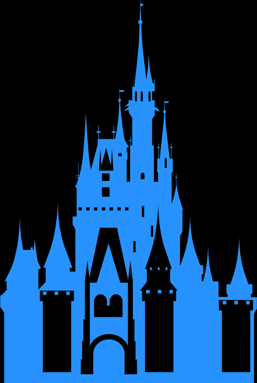 Disney Castle Silhouette Graphic PNG Image