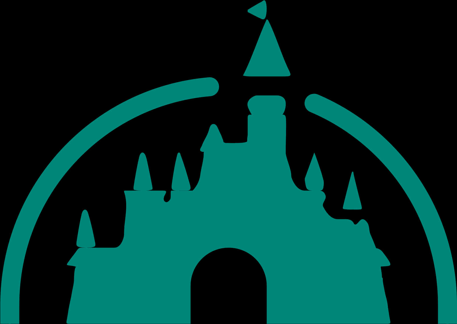 Disney_ Castle_ Silhouette_ Vector PNG Image