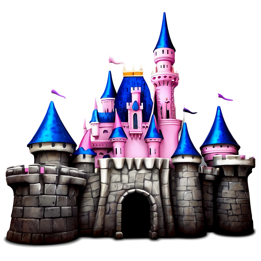 Disney Castle With Doves Png 05242024 PNG Image