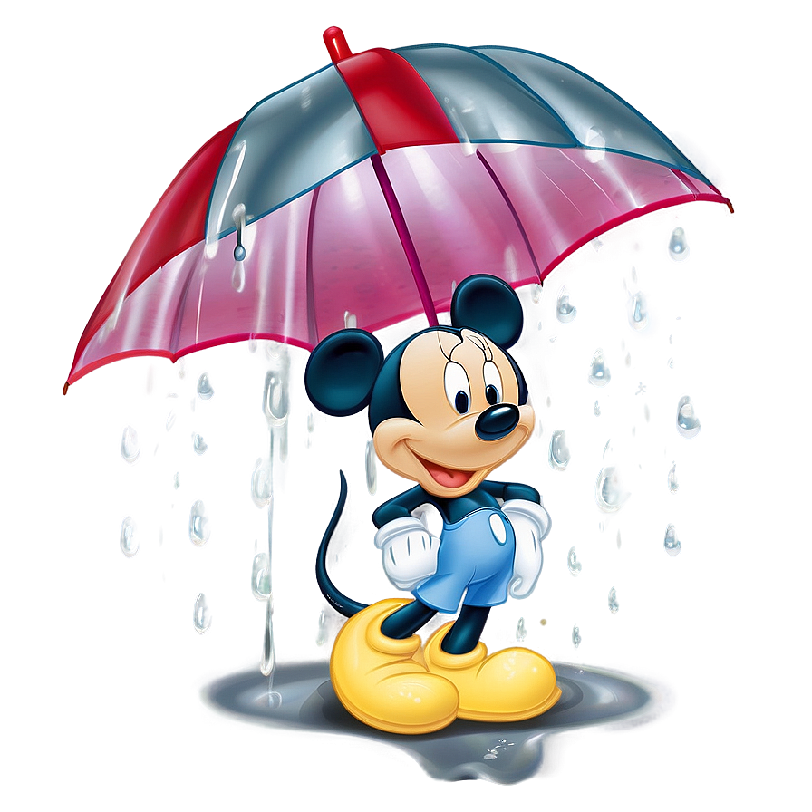 Disney Characters In The Rain Png 5 PNG Image